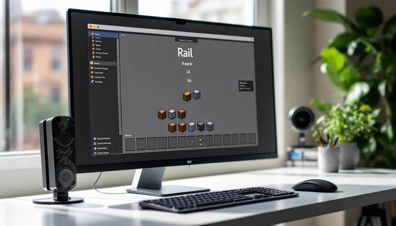 minecraft rail recipe